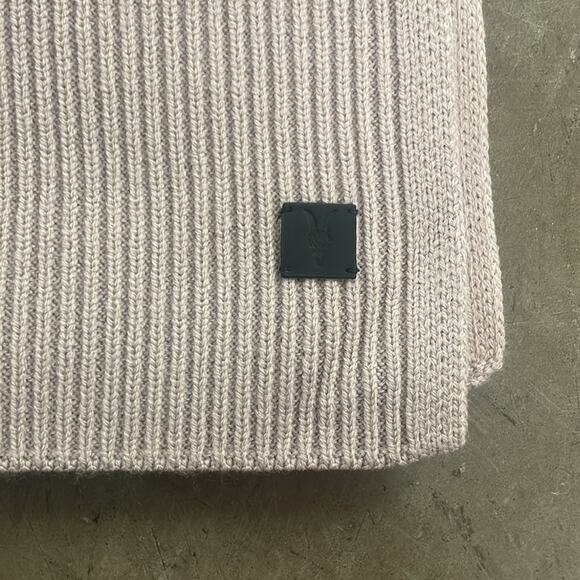 All Saints Mix Ribbed Blush Pink Wool Blend Scarf Retails: $149 New - Picture 3 of 6